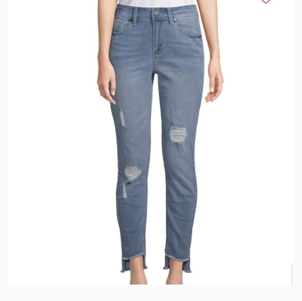 NWT kenneth cole jess distressed skinny jeans sz25